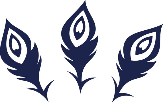 Peacock Feathers Vector Logo Design