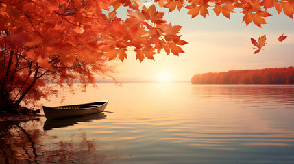 sunset on the lake ,sunset on the river sunset, water, lake, landscape, sky, nature, sun, tree, river, boat, sea, sunrise, clouds, reflection, 