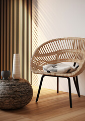 Wooden-themed Living Room