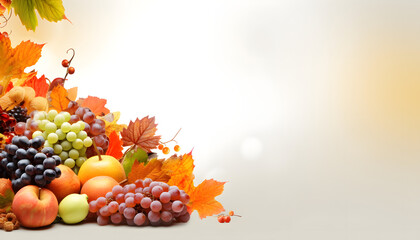 autumn leaves and berries autumn leaves and fruits grape, fruit, food, grapes, vine, leaf, bunch, autumn, wine, berry, plant, vector, ripe, nature,  