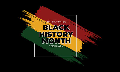 Black History Month Celebration Background Vector Illustration