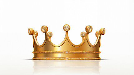 golden crown isolated on white