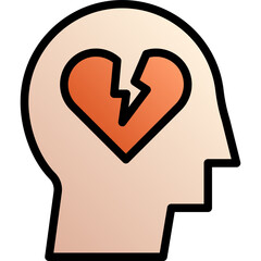 broken heart.s vector line icon .svg