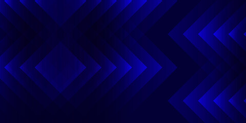 Obraz premium Abstract blue background with glowing blue geometric triangle design. 