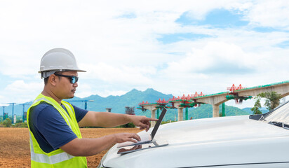 Supervising construction engineer Controlling the construction of railway bridges