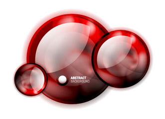 Abstract Glass Circle Banner Template