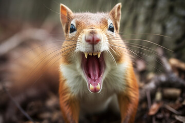 Obraz premium An Angry Squirrel