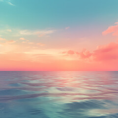 Naklejka na ściany i meble the serene colors of an ocean sunset 