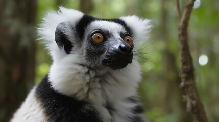 Indri Lemur in Madagascar Ai Generative