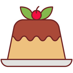 jelly cake with cherry