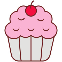 cupcake with cherry