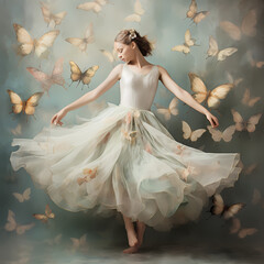 a ballet of butterflies, evoking a sense of grace and movement