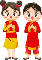 Obraz na płótnie Canvas Chinese Children Cute