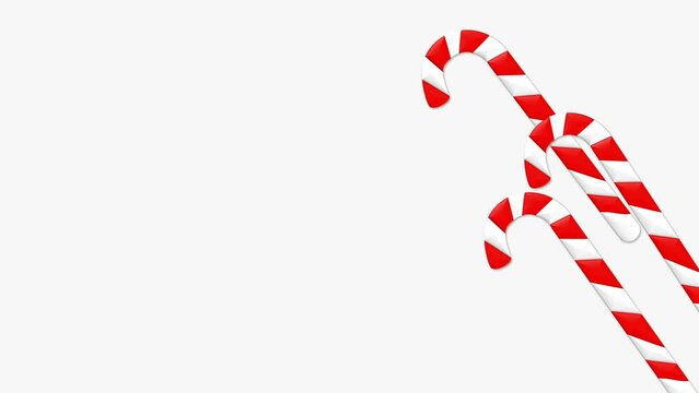 Animated background illustration of Christmas candy cane animation