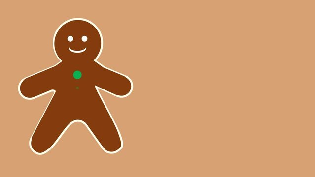 Animated background illustration of a gingerbread man animation