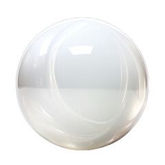 Pearl White Planet Isolated on Transparent or White Background, PNG