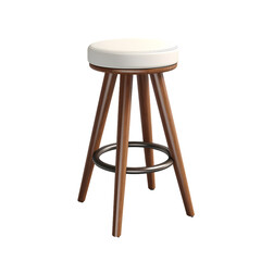 Stool on transparent background, white background, isolated, chair illustration