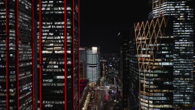SEOUL architecture city view video using drone