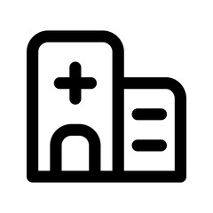 Fototapeta premium hospital line icon