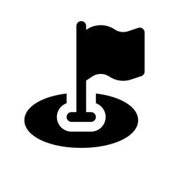 flag pole glyph icon