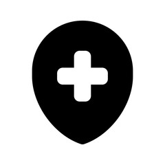 Obraz premium hospital glyph icon