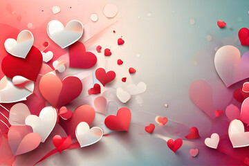 Valentine's Day abstract background with hearts Abstract background for Married Day,Built using generative AI tools.