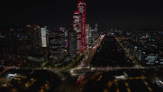 Drone filming of Yeouido, Seoul, Korea