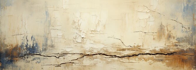 Abstract Textured Painting with Beige, Brown, and Gray Hues