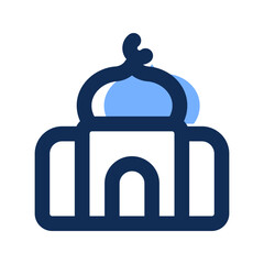 mosque filled line icon