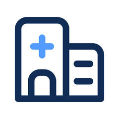 hospital outline color icon