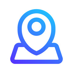map pin gradient line icon