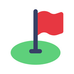 flag pole flat icon