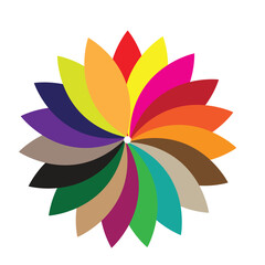 abstract flower all color ert design.