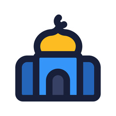 mosque flat line icon