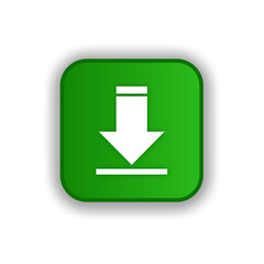 download button green circle transparent box background, down arrow button