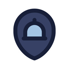 restaurant flat line icon