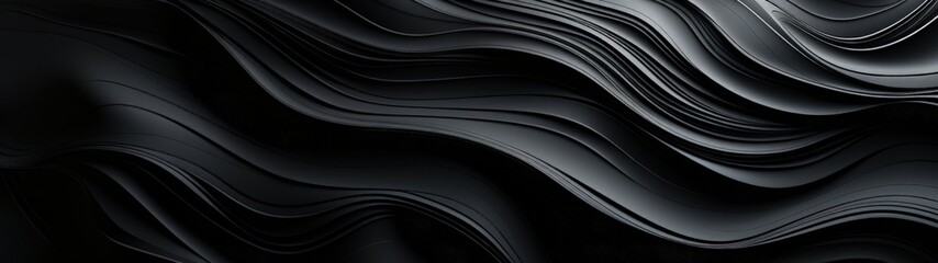 Abstract Gray and Black Design with Wavy Patterns