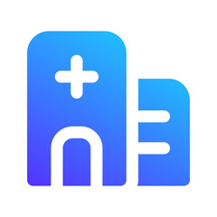 Obraz premium hospital gradient fill icon