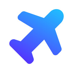 Obraz premium plane gradient fill icon