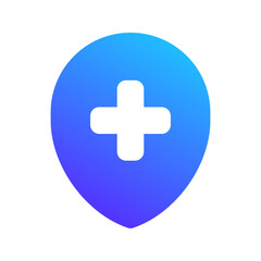 Obraz premium hospital gradient fill icon