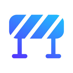 road block gradient fill icon