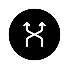 shuffle line circular icon