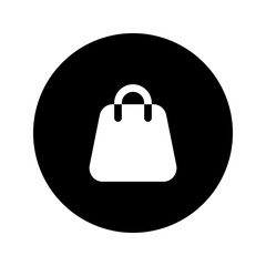 shopping bag glyph circular icon