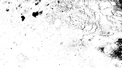 Black and white texture in art style. Fantastic monochrome background. Pattern from the chaos of dots, spots, lines, cracks. Grunge dark surreal