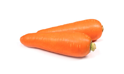 fresh carrot isolated on white background