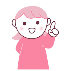 指さしする女の子