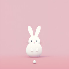 Fototapeta premium Cute minimalist simple Easter