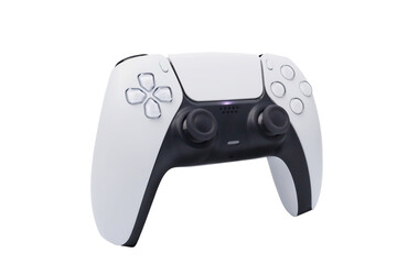 White next gen game controller on transparent background