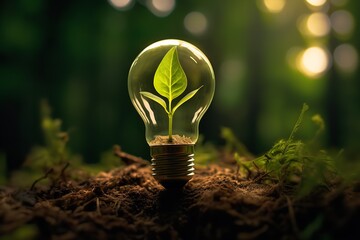 A close-up of a light bulb plant, with its delicate glass bulb and vibrant green leaves. The image is a symbol of growth, new beginnings, and the power of nature to overcome all obstacles.