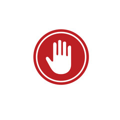 Obraz premium stop hand icon